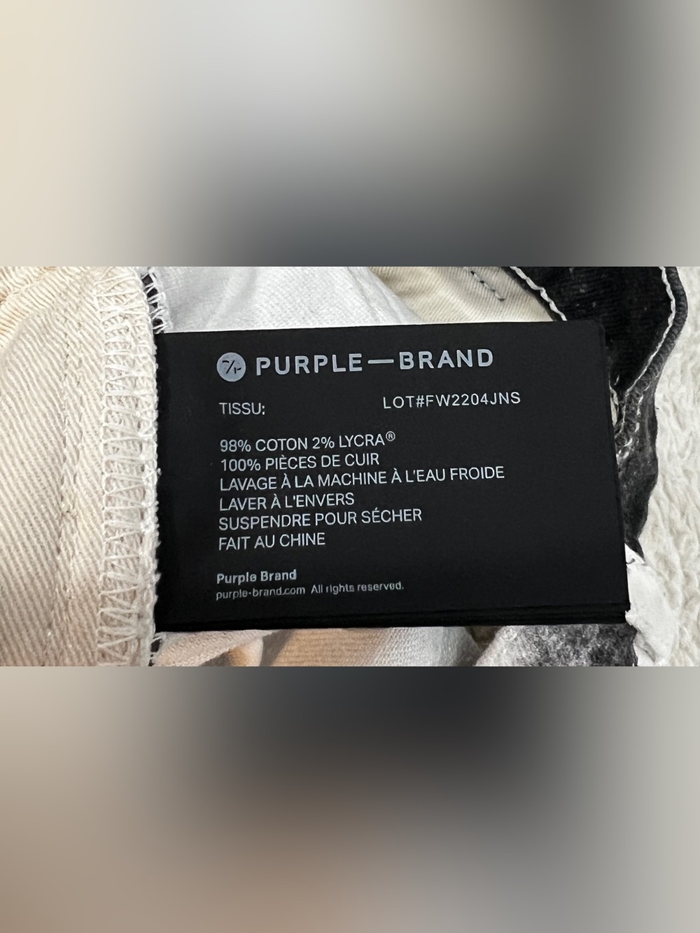 Men’s Purple Brand P0001 Cloud Print Distressed Slim-Fit Jeans Size 28 - Picture 9 of 15